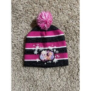 Disney Frozen Winter Hat Ski Beanie Pom Pom One Size